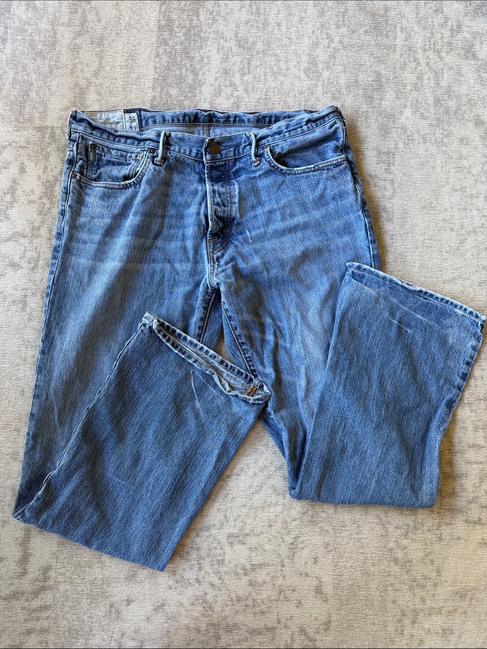 Vintage Abercrombie & Fitch Men's Blue Bootcut Jeans